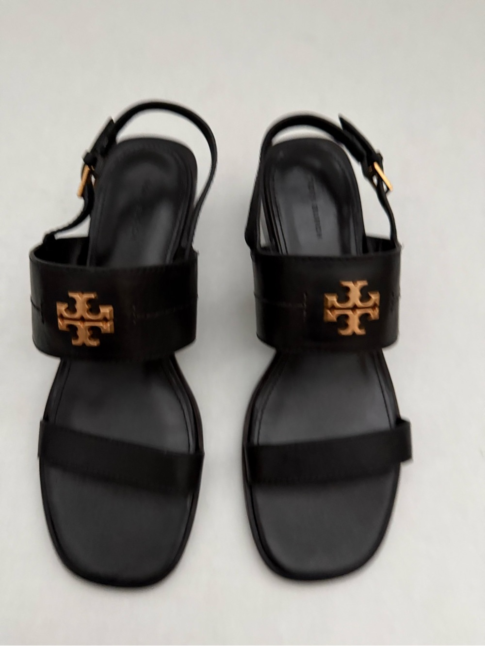 Tory Burch Eleanor Block Heel Sandals Size 10 - Picture 14 of 16
